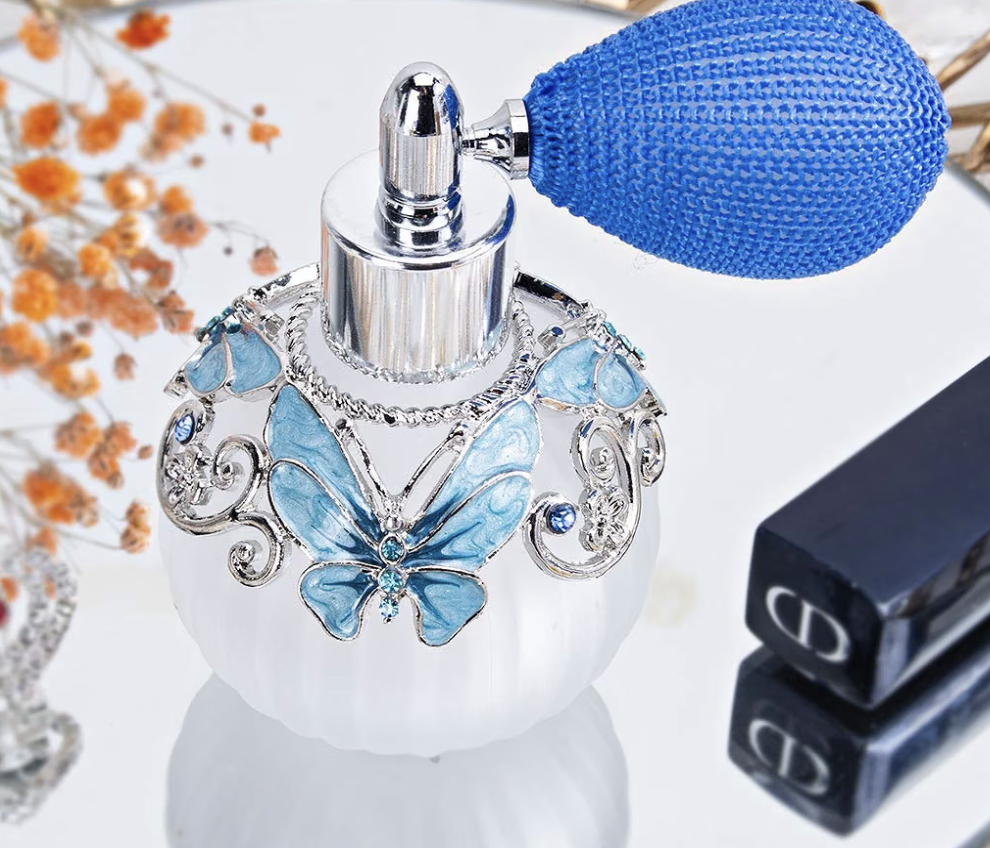 YU FENG Vintage Glass Perfume Atomizer with Squeeze Bulb
